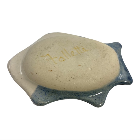 Kent Follette Signed Pottery Fish Bath Accessory Dish - Picture 2 of 3